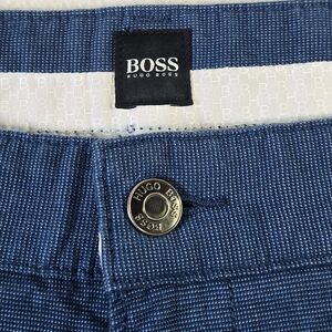 HUGO BOSS Men's Delaware Pants Size 38x32 Casual Blue Performance Stretch Slim